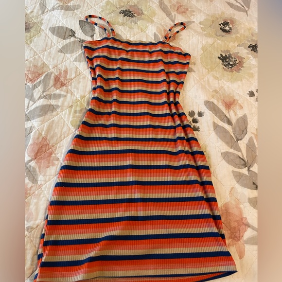 Colorful Stripped Bodycon Dress - Picture 1 of 7